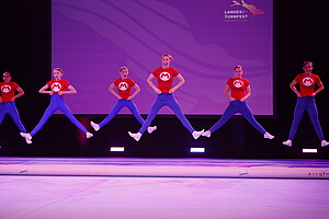 Symbolbild Aerobic Mario Gruppe beim Landesturnfest 2026 in Konstanz