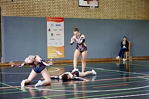 Symbolbild Aerobic Trio bei Auftritt bei BW-Meisterschaften 2026 beim Landesturnfest in Konstanz 