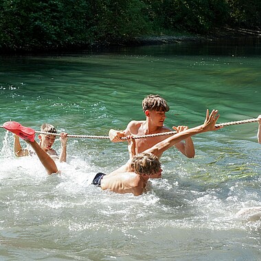 Symbolbild Möhlinhangeln beim Lagerwettstreit im Camp Breisach 2026