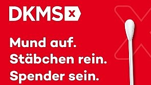 Flyer DKMS zum Registrierung zum Spenden von Stammzellen