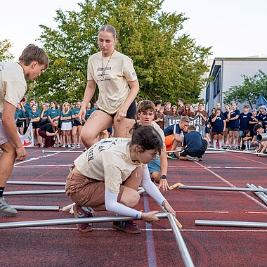 Symbolbild Turngau Heidelberg beim Zeltaufbau beim Spiel ohne Grenzen im Camp Breisach 2026