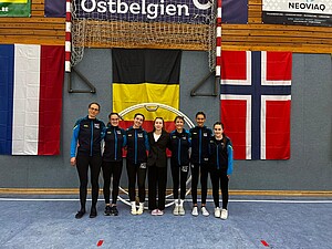 Rhönradturnerinnen des TV Wyhl in Eupen