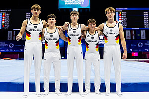 Gruppenfoto Juniorenteam männlich bei JEM 2026 in Zagreb 