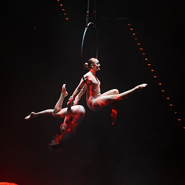 Symbolbild Ring Akrobatik bei Feuerwerk der Turnkunst 2025