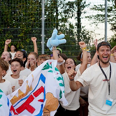 Symbolbild Ortenau beim anfeuern beim Spiel ohne Grenzen im Camp Breisach 2026