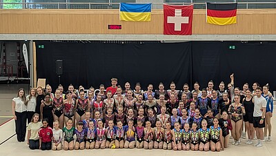 Gruppenbild alle Teilnehmer bei den Aerobic Swiss Open 2026