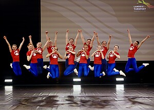 Fotoshootingbild von Aerobicgruppe bei Landesturnfest 2026 in Konstanz