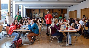 Frühstück in einer Gemeinschaftsunterkunft