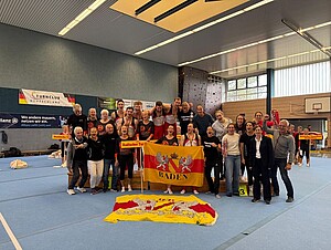 Gruppenbild komplette Badische Delegation bei Gerätturnen Senioren Deutschland Pokal 2025