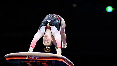 Silja Stöhr am Sprung