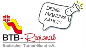 Logo BTB Regional mit Sprechblase: Deine Meinung zählt!