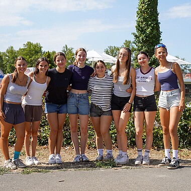 Gruppenbild Teilnehmer bei der Stadtralley im Camp Breisach 2026