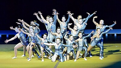 Symbolbild Teilnehmergruppe bei Auftritt bei Landesturnfest 2014 in Freiburg