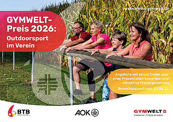 Flyer GYMWELT-Preis 2026 "Outdoor Fitness"