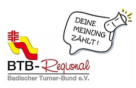 Logo BTB Regional mit Sprechblase: Deine Meinung zählt!