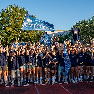 Gruppenbild Karlsruhe beim Spiel ohne Grenzen im Camp Breisach 2026