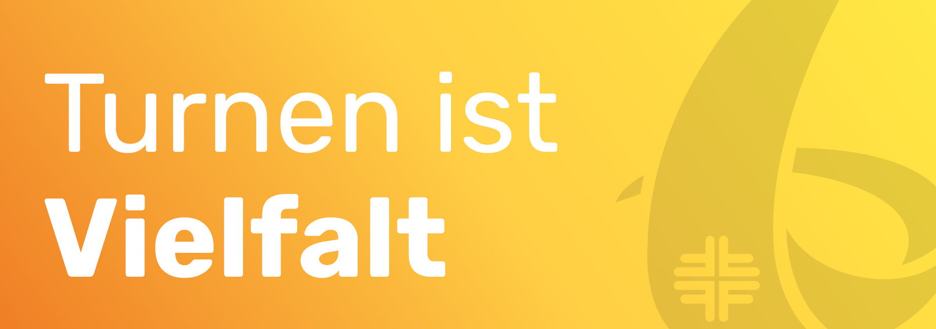 Banner Turnen ist Vielfalt gelb